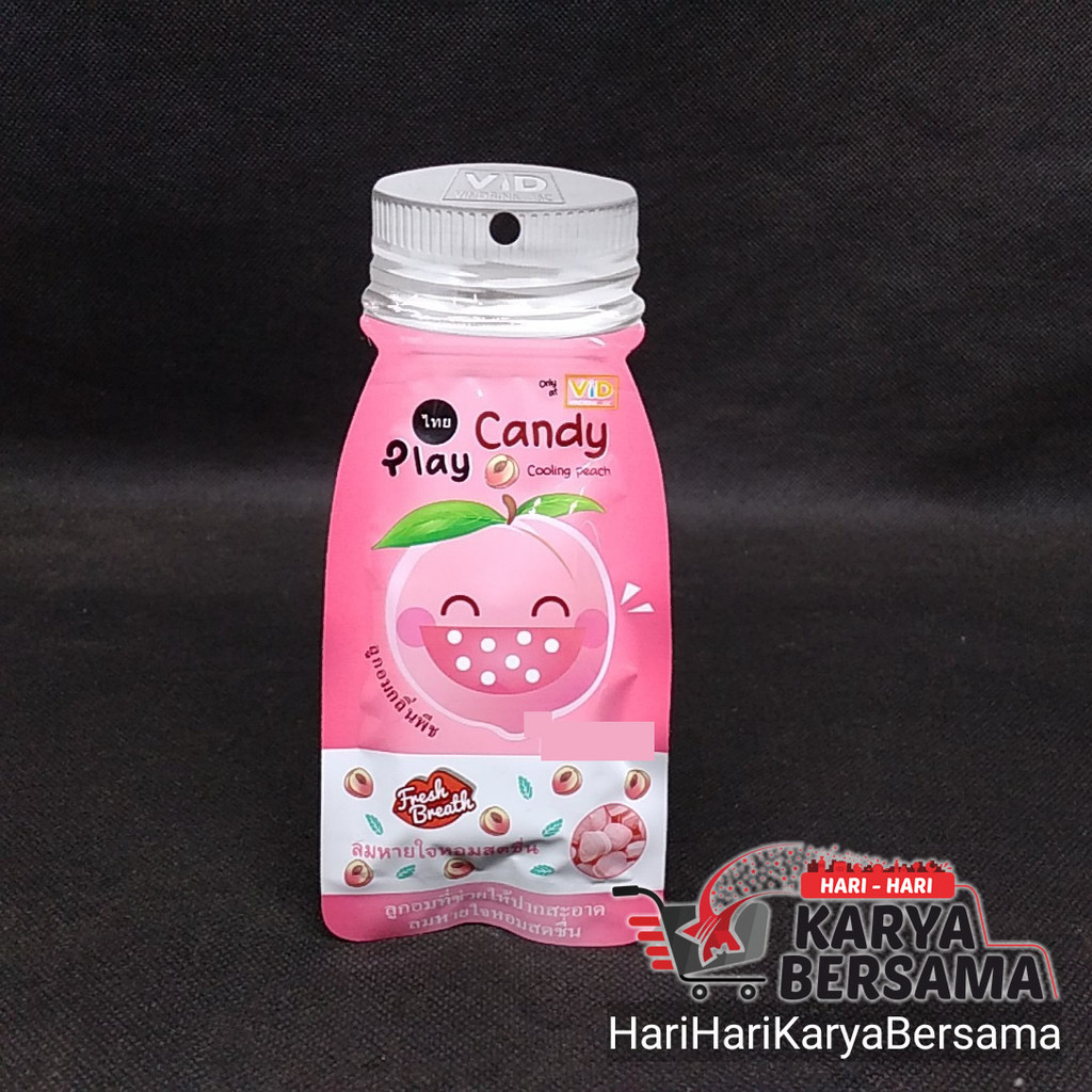 Jual MAKANAN RINGAN PERMEN PLAY CANDY FRESH BREATH COOLING PEACH RASA ...