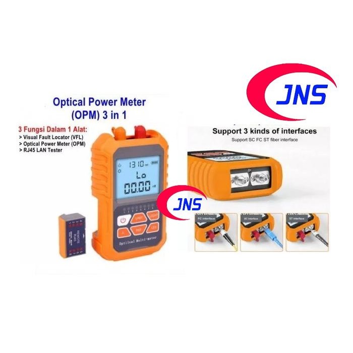 Jual OPM Optical Power Meter 3 in 1 VFL RJ45 LAN Network Cable Tester ...