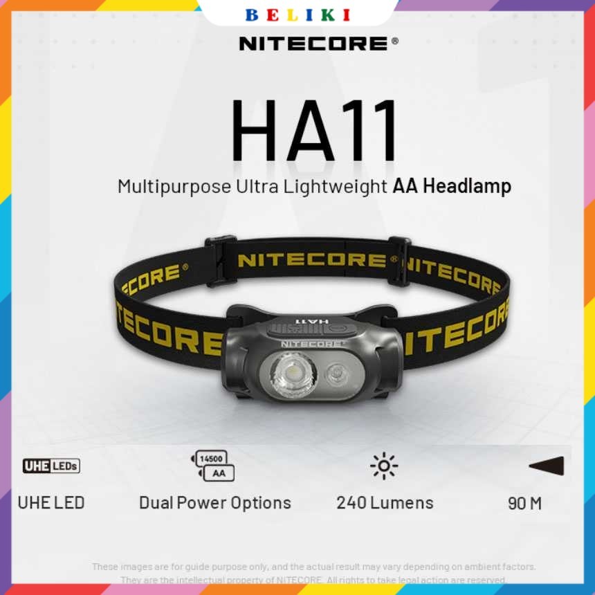 Jual NITECORE Senter Kepala LED Headlamp Lightweight AA Battery 240lm ...