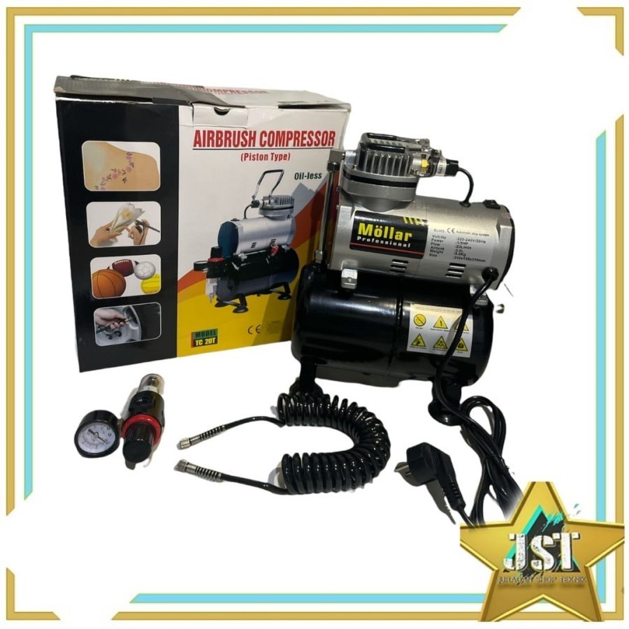 Jual Kompresor Mini Compressor Oil-Less Tangki 3 Liter 150 Watt Merk ...