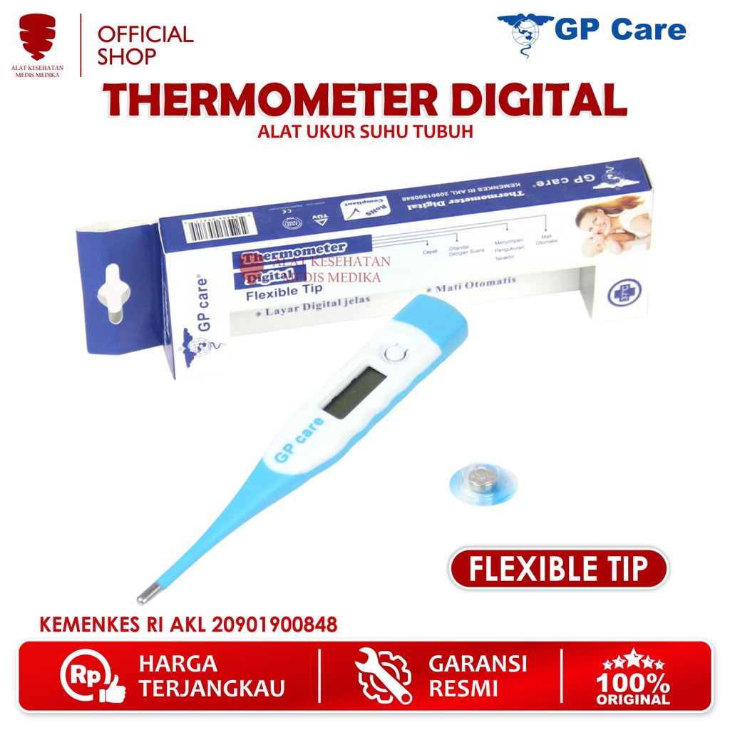 Jual Thermometer Digital Termometer Elastis Thermo Flexible Tip GP Care ...