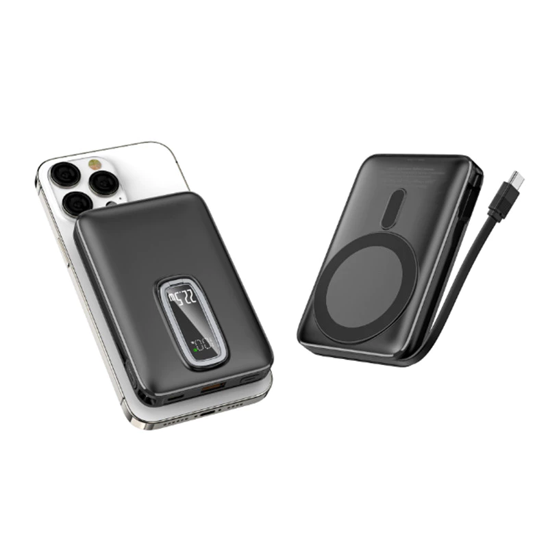 Vention Powerbank 10000mAh Magnetic Wireless Fast Charging 22.5W USB-C with Stand iPhone Android
