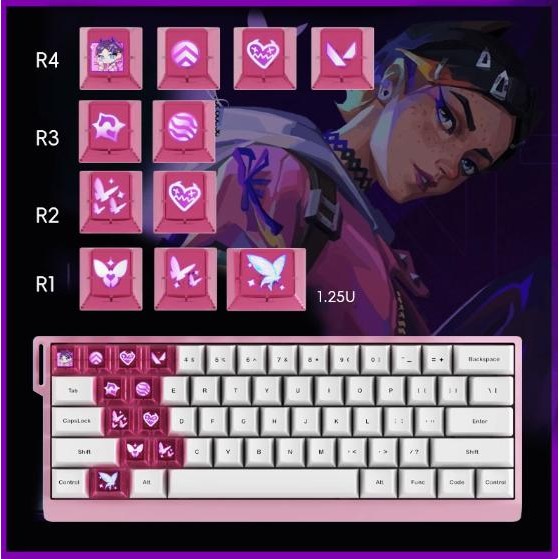 Jual Infinitas Keycaps Valorant Clove OEM Profile Polycarbonate / PC ...
