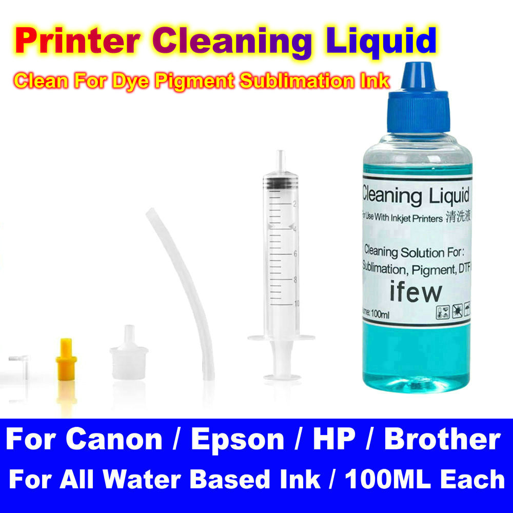 Jual 100ML Inkjet Printer Head Cleaning Kit Compatible With Epson Hp ...