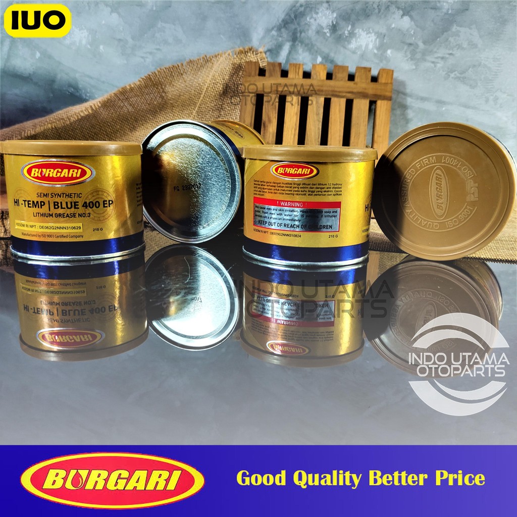 Jual BURGARI Blue 400 EP Grease Pelumas Gemuk Bearing BURGARI 210 GR ...