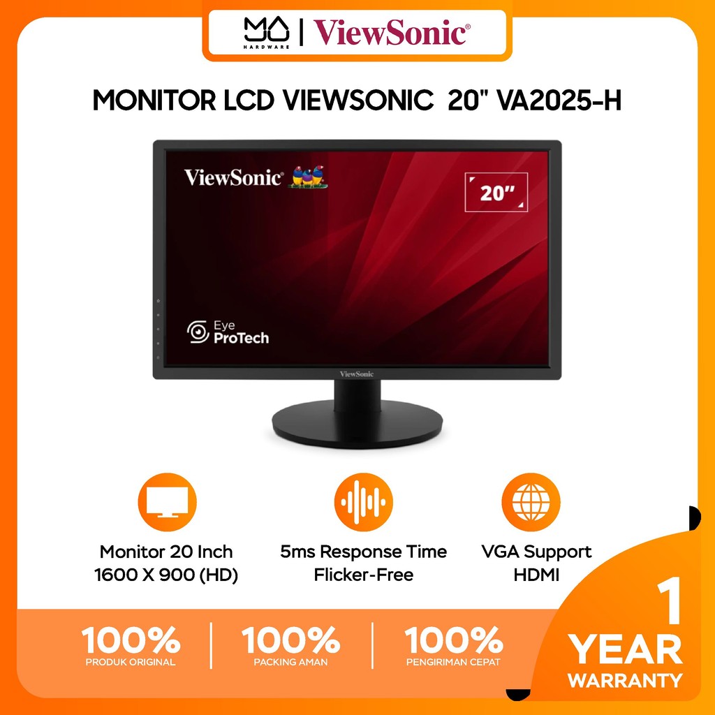 Jual VIEWSONIC LED Monitor Office VA2025-H 20