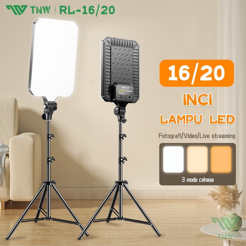 Jual NEW TNW Lampu Foto 16/20 Inch LED Video Light Studio Lighting Fill ...