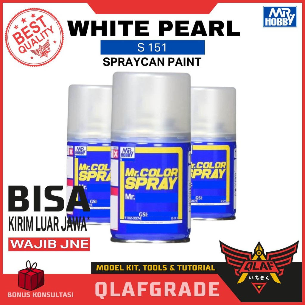 Jual WHITE PEARL S151 Mr Color Spray / cat gundam model kit spray can ...