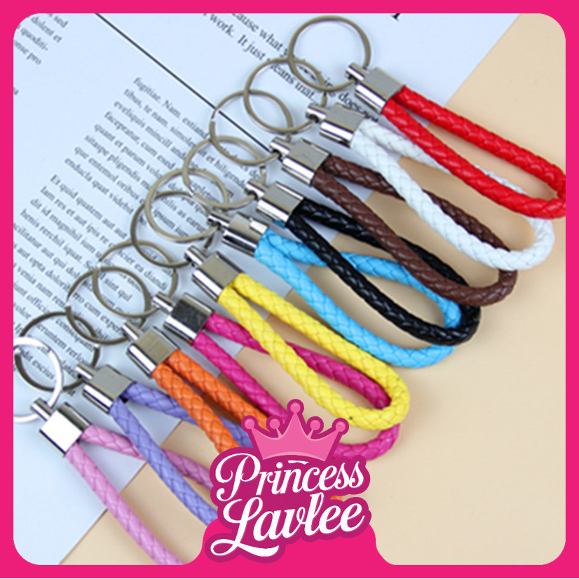 Jual PL 6233 Keychain Kunci Braided Gantungan Kunci Tali Motif Kulit ...