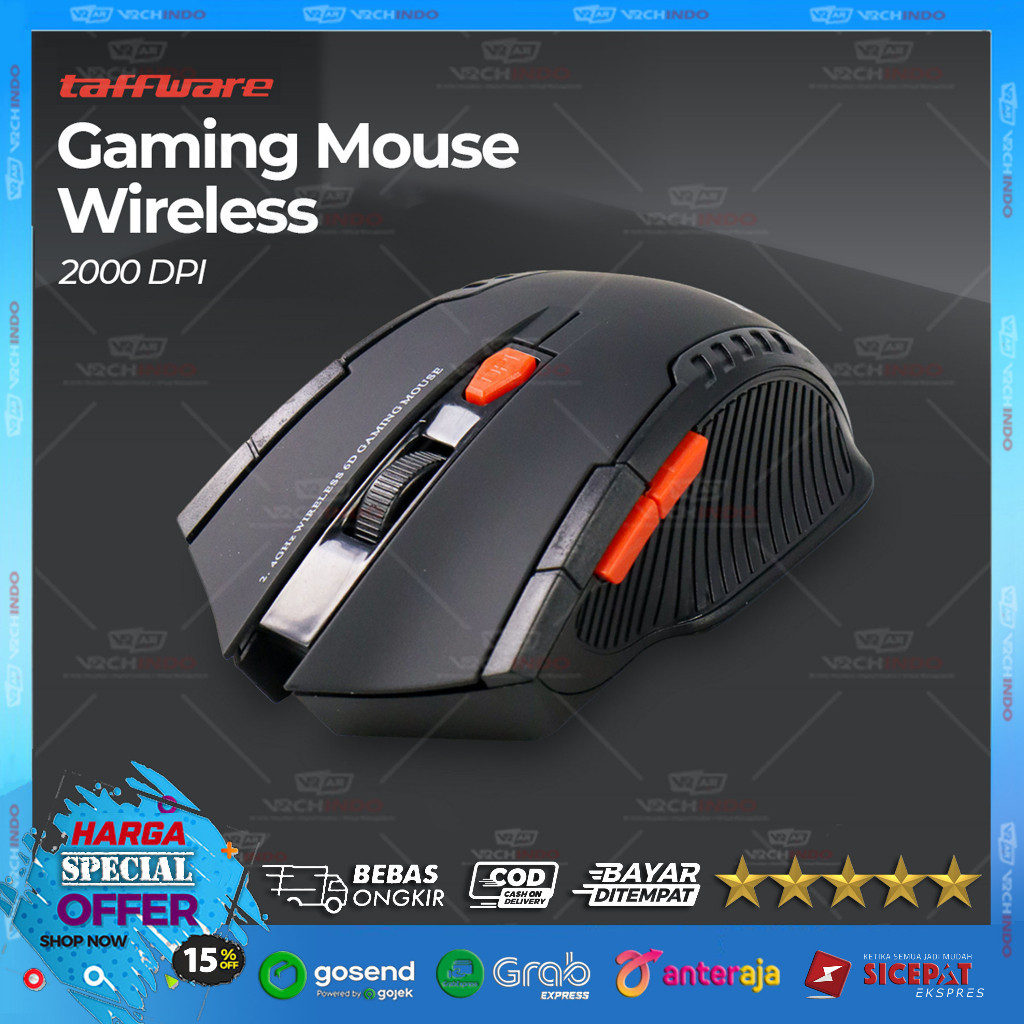 Jual Gaming Mouse Blutooth USB WiFI 2.4GHz Optical WIRELESS 1600dpi Dpi ...