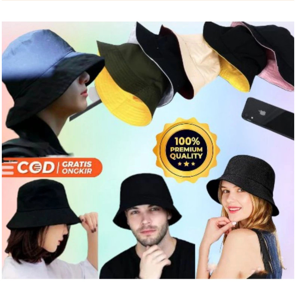 Jual BRP TOPI BUCKET POLOS KEKINIAN DAN TRENDY | Shopee Indonesia