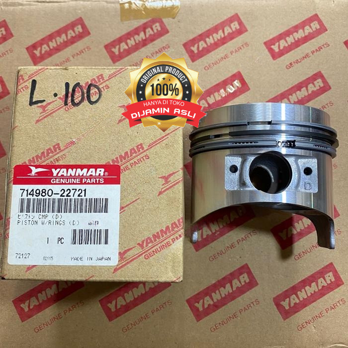 Jual Piston with ring Yanmar L100 714980-22721 Original DIJAMIN ASLI ...