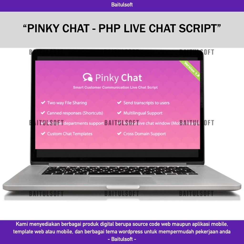 Jual SOURCE CODE APLIKASI WEB PINKY CHAT - PHP LIVE CHAT SCRIPT D498 ...