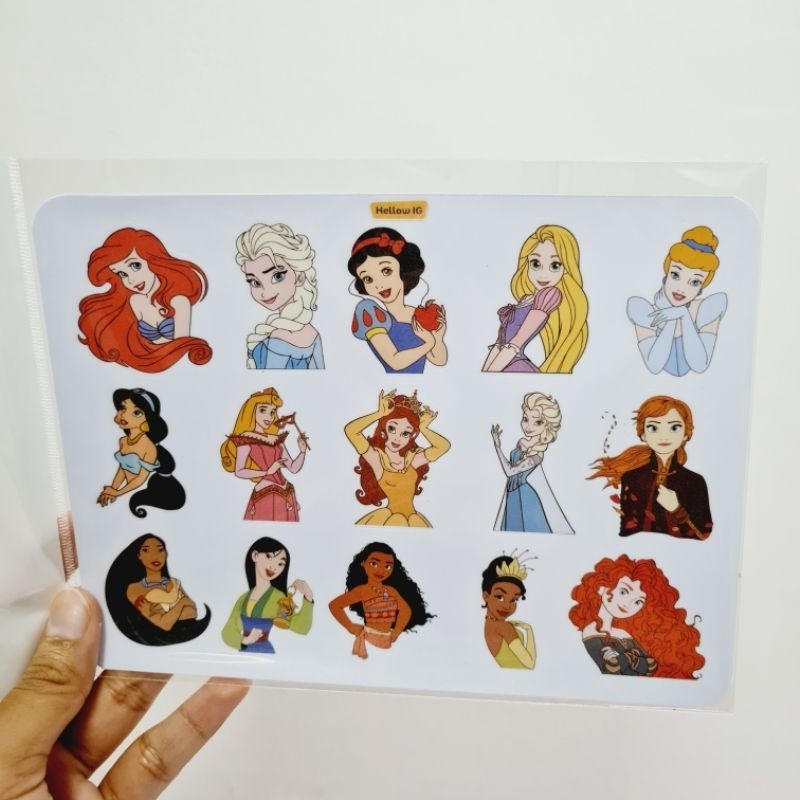 Jual STICKER PACK PRINCESS DISNEY | STIKER ARIEL ELSA SNOW WHITE MULAN ...