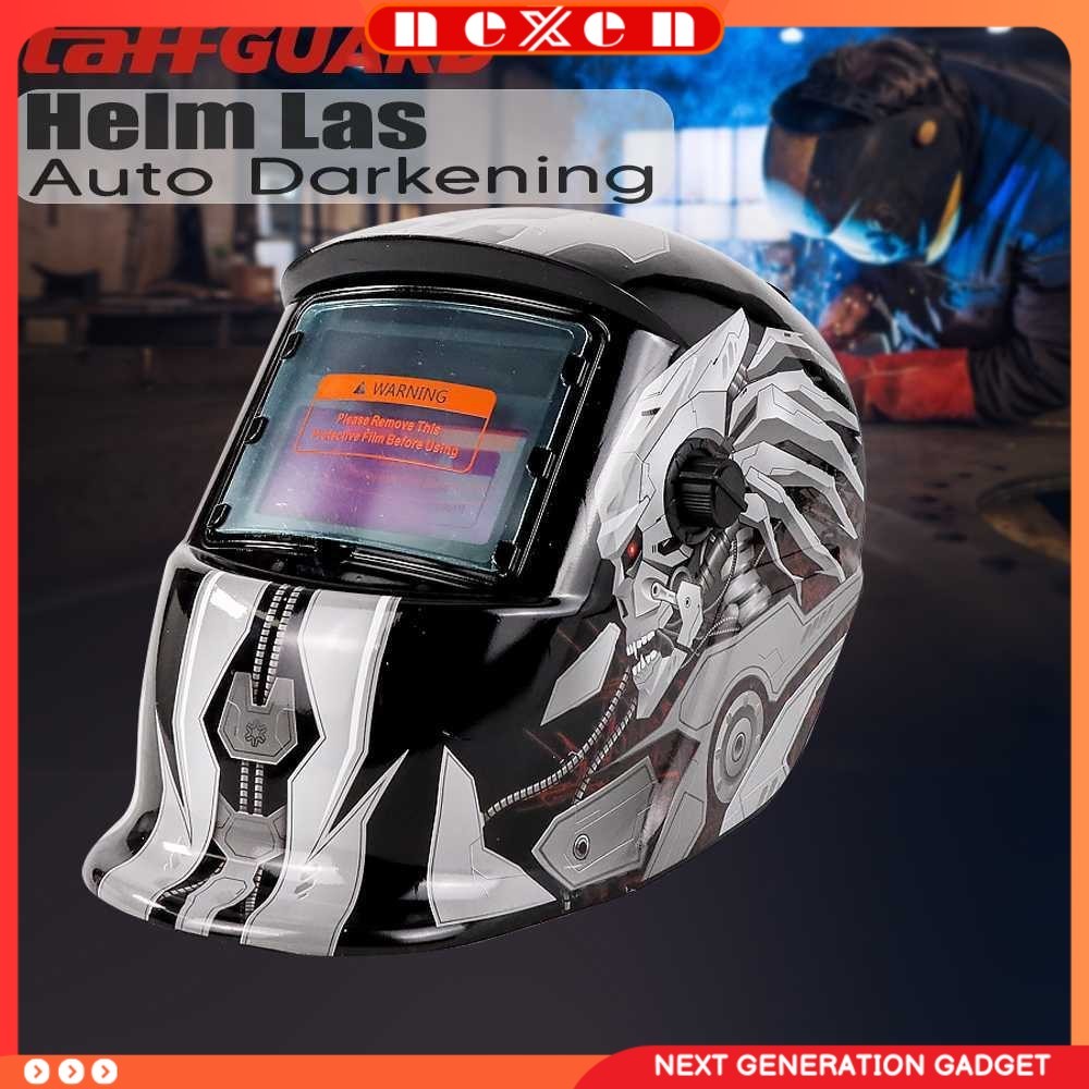 Jual Helm Las Otomatis Auto Darkening Welding Helmet Terminator - HW ...