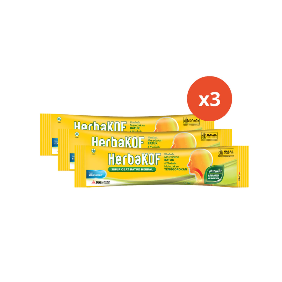  Sirup Obat Batuk Herbal Strong Mint Stick Pack 15 ml
