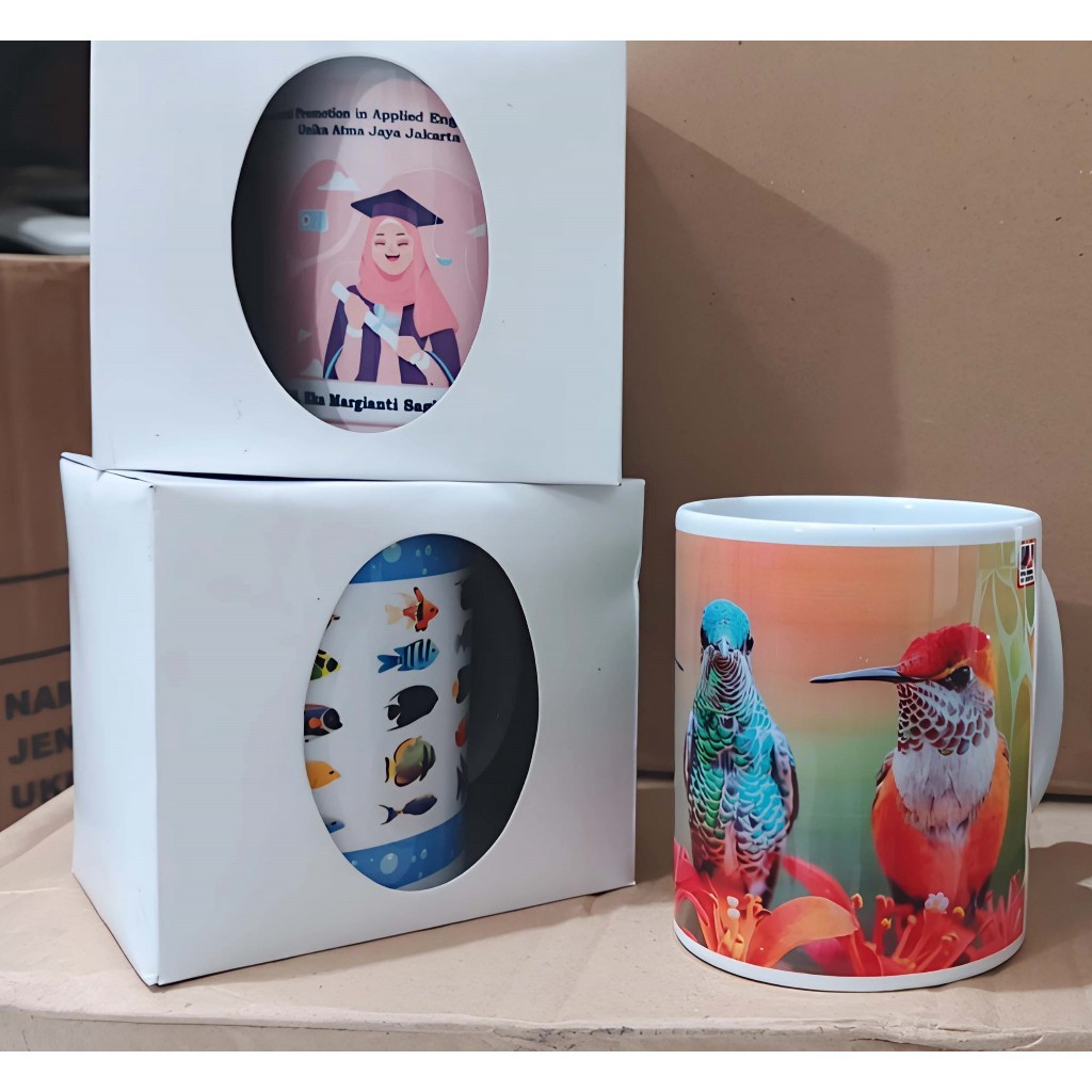 Jual Sablon Mug Full Color Custom atau Cetak Mug Souvenir Satuan atau ...