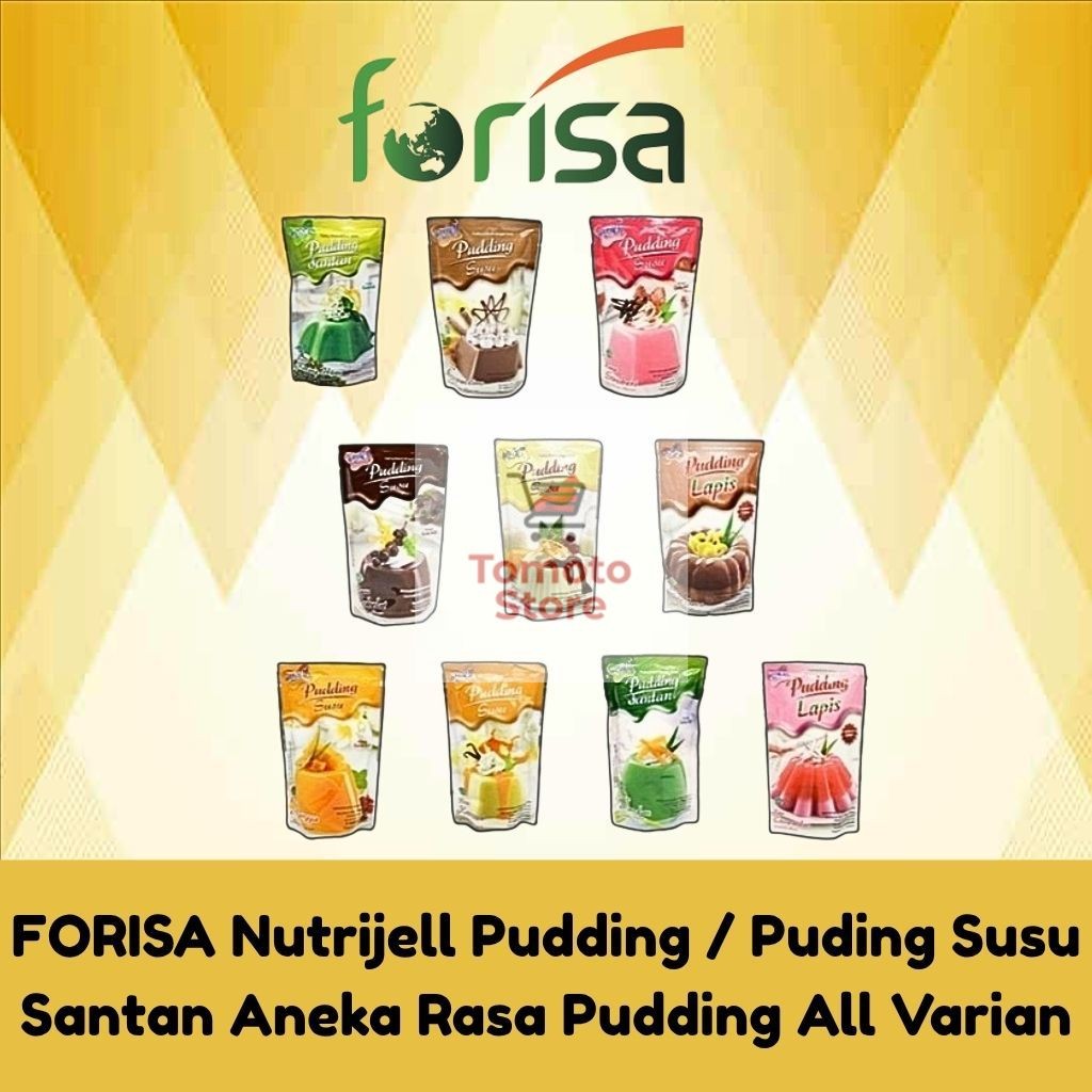Jual [ TOMOTOSTORE ] FORISA Nutrijell Pudding Susu All Varian - Puding ...