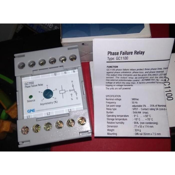 Jual PFR GAE GC1100 PHASE FAILURE RELAY | Shopee Indonesia