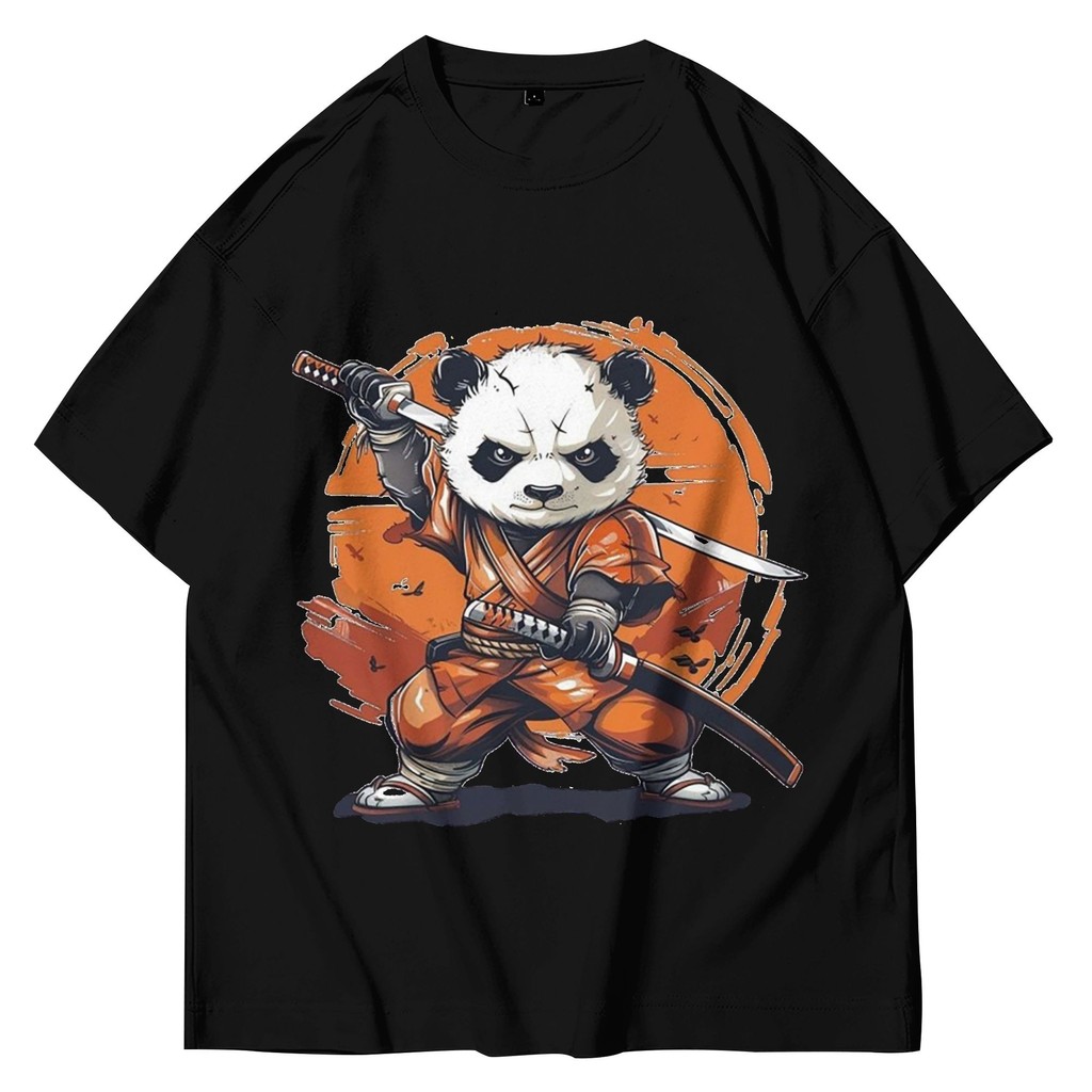 Jual Kaos merch film Kung Fu Panda oversize 24S 200gram / Hitam pria ...