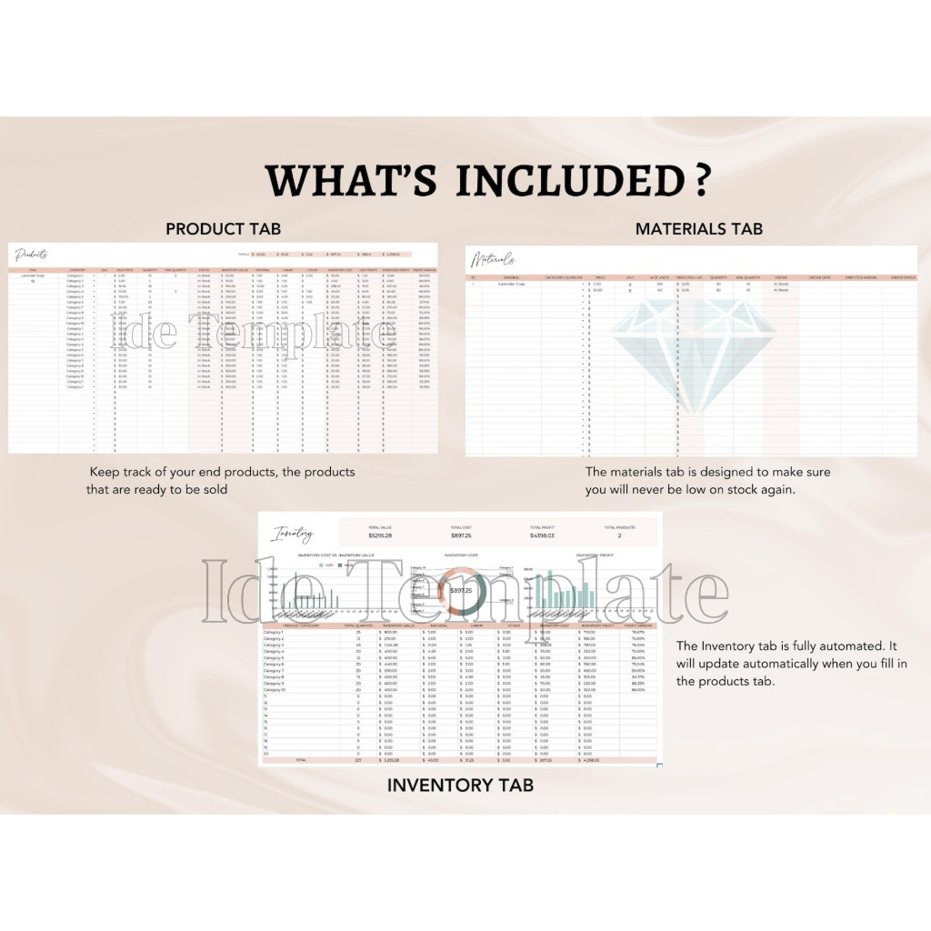 Jual (75) Inventory Tracker Spreadsheet Small Business Inventory Google ...