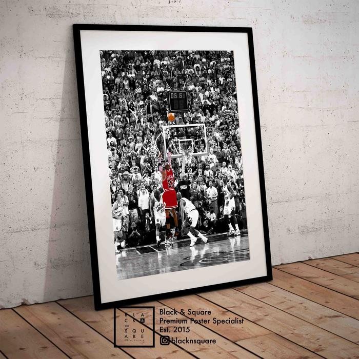 Jual Premium Poster - Michael Jordan The Last Shot - Fiber Frame ...