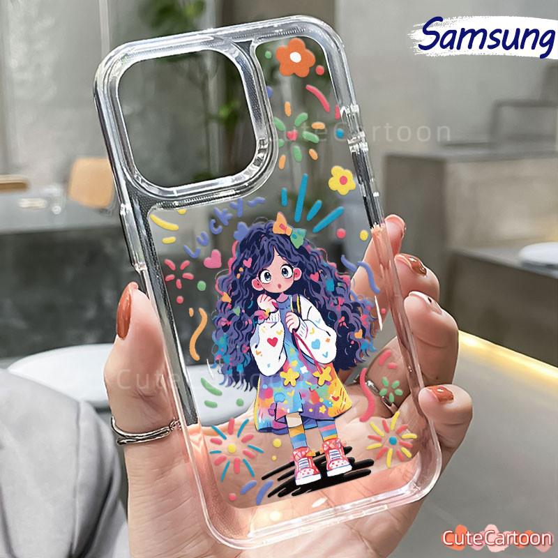 Jual Cute Girl PC Case Samsung Galaxy A55 A54 A15 A05 A05s A06 A14 A13 ...