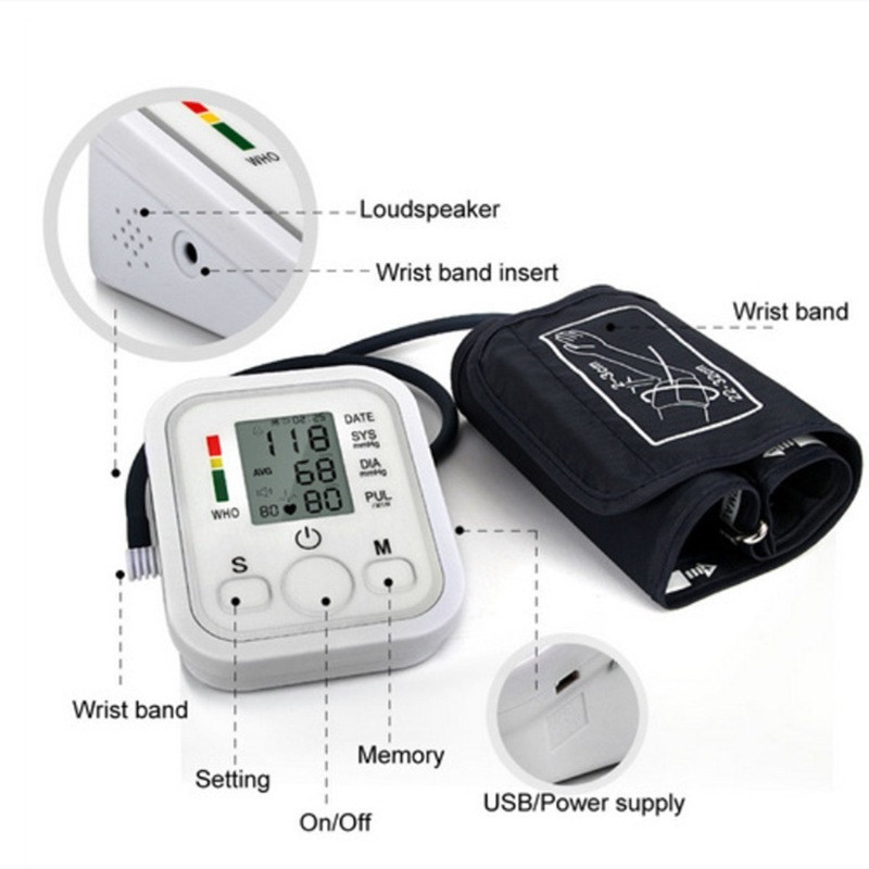 2026 Alat Tensi Darah Digital Alat Ukur Cek Tekanan Darah Tensimeter Digital Model Charging Portable Dengan Suara Otomatis COD Fyrazo