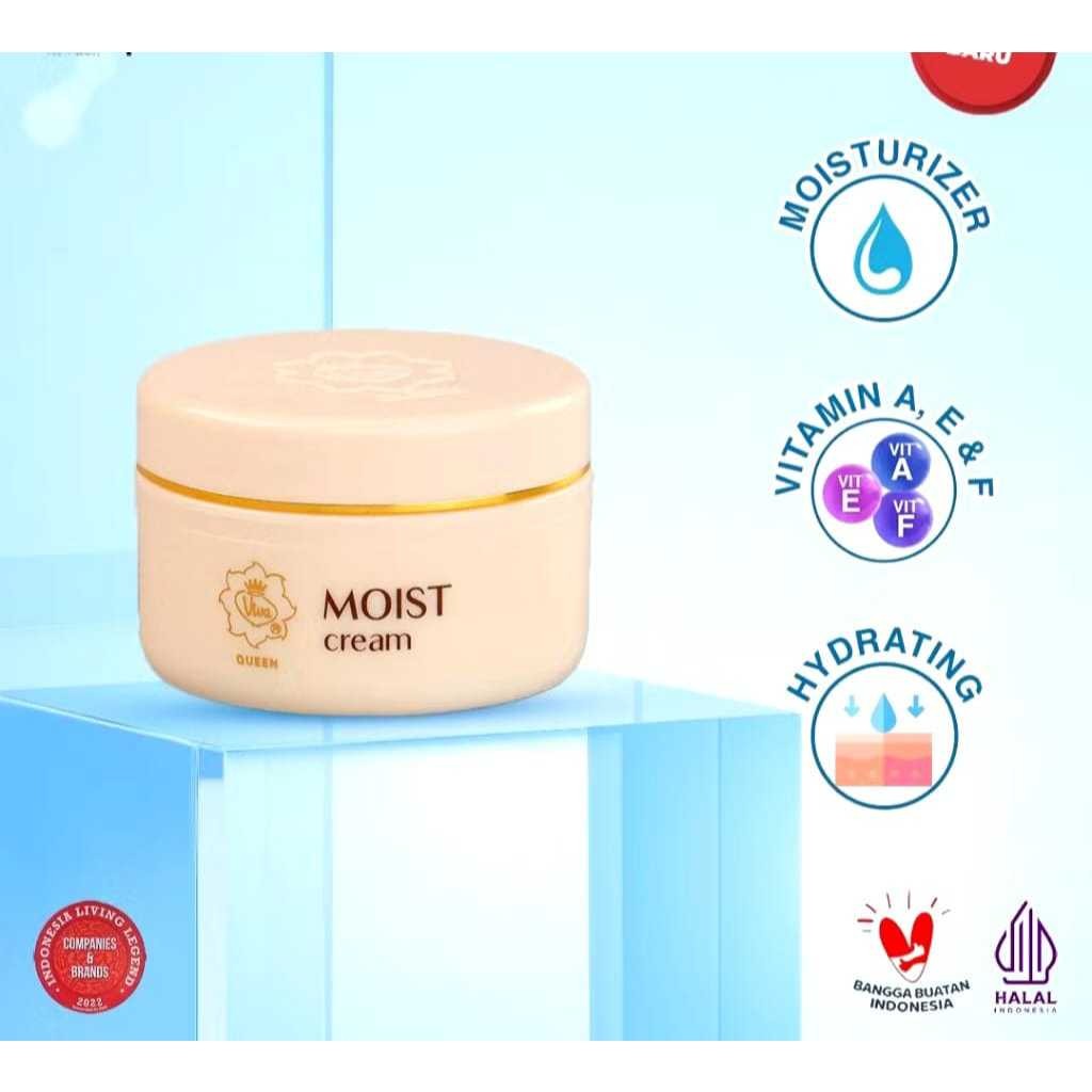 Jual Viva Queen Moist Cream with Moisturizer, VIT A, E & F 22 gr