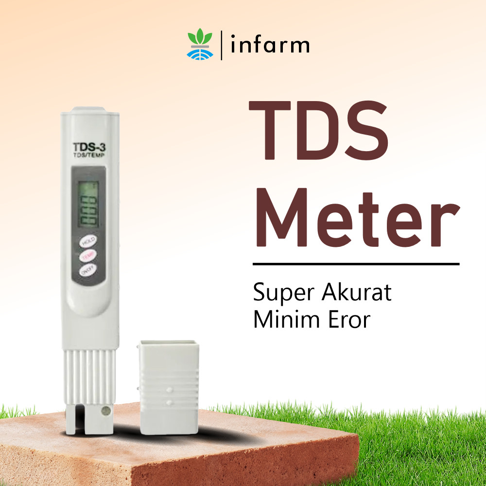 INFARM - Digital Tds Meter Alat Ukur Nutrisi Hidroponik AB Mix Super Akurat Tester PPM Akurasi Tinggi Alat untuk Mengukur Nutrisi Tanaman Praktis Awet Tahan Lama Minim Eror Cek Kepekatan Pupuk Cair Untuk Berkebun Alat Tes Kadar Nutrisi Tanaman