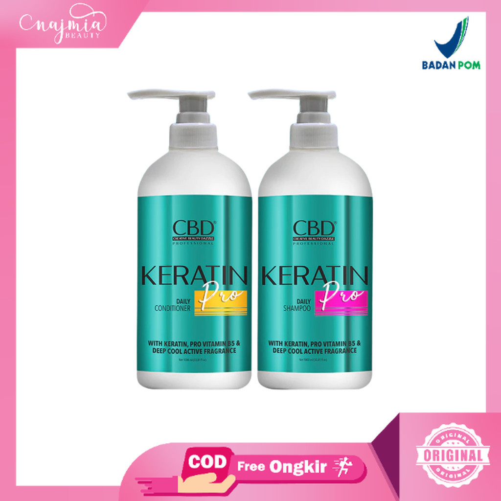 Jual CBD Keratin Pro Daily Shampoo & Conditioner 1000Ml | Shopee Indonesia