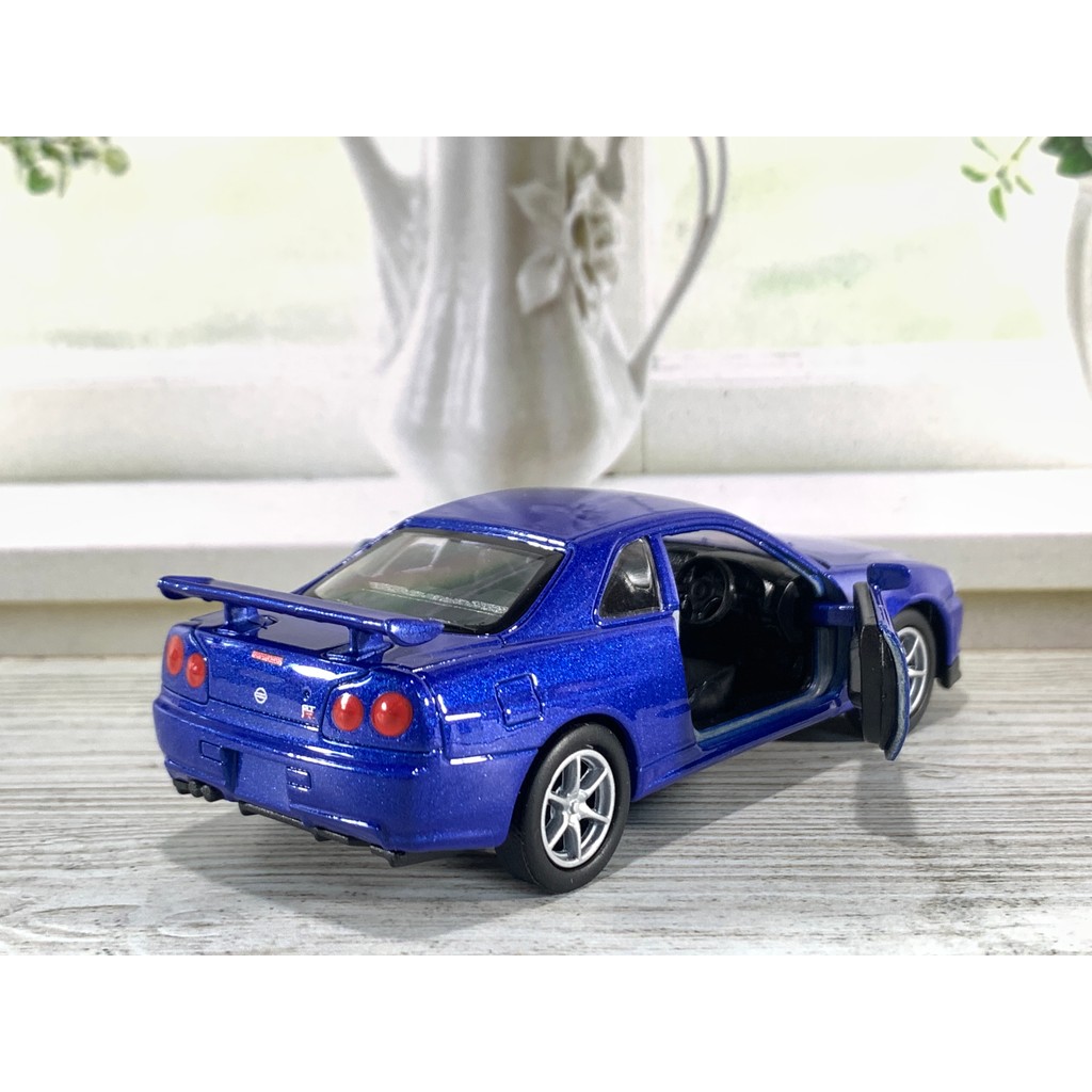 Jual NEX WELLY NISSAN SKYLINE GTR R34 BIRU 1:34 MINIATUR DIECAST ...
