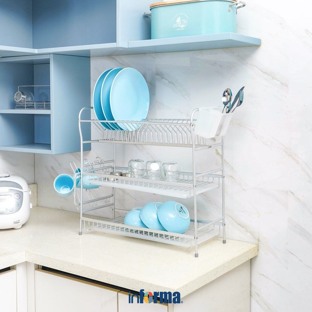 Jual Informa Valco Rak Piring 3 Tingkat Dish Rack Tempat Peralatan ...