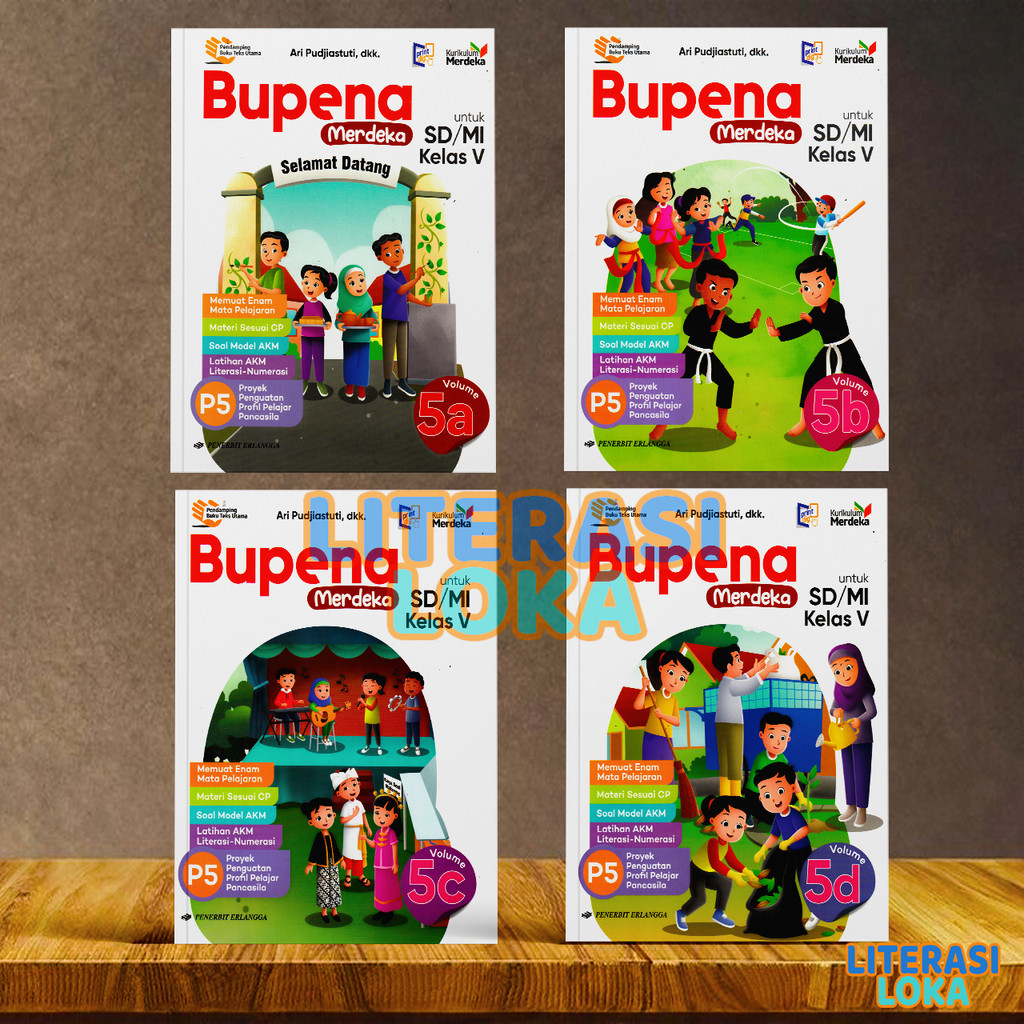 Jual Buku Kelas 5 SD Kurikulum Merdeka Bupena Erlangga Revisi Terbaru ...