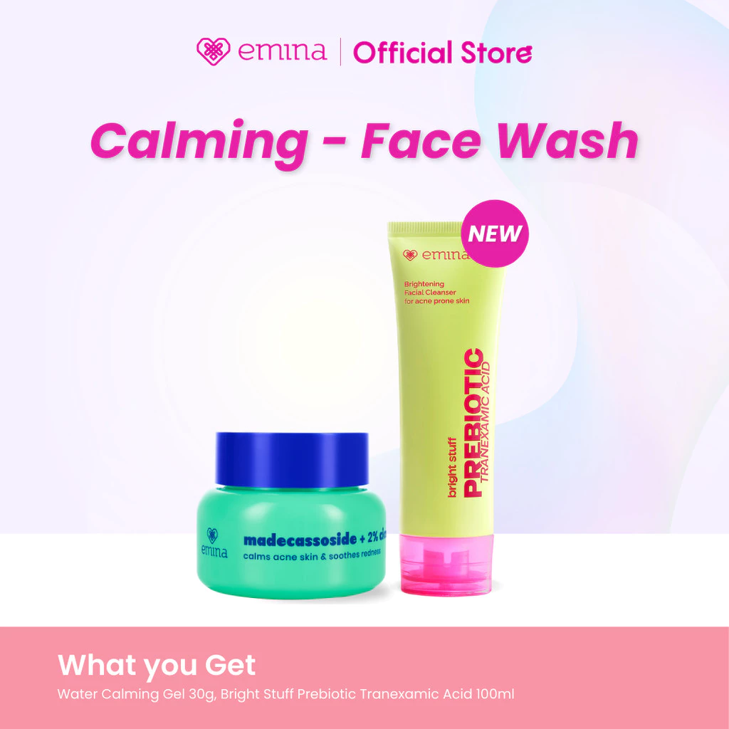 Emina Water Gel Moisturizer 30g dan Sunscreen Paket 2in1 untuk Hydrating dan Face Wash