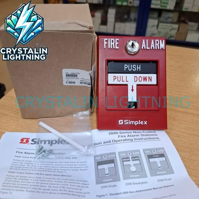 Jual Push Pull Down Simplex Tipe 2099-9756 Pull Station Call Point ...