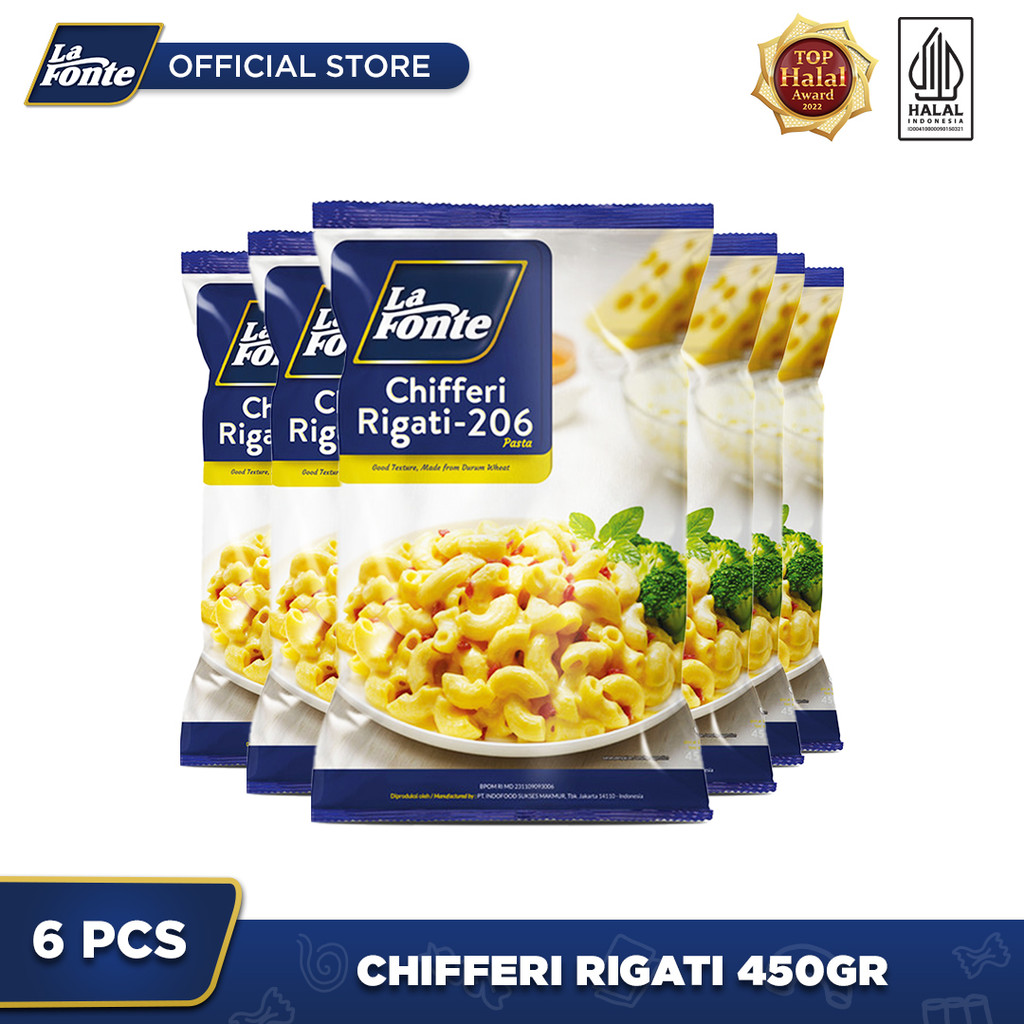 Jual 6 PCS - La Fonte Chifferi Rigati 450 Gr | Shopee Indonesia