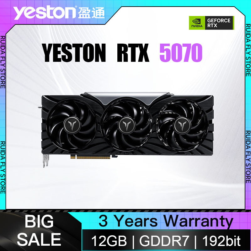 Jual Yeston RTX 5070 12G GDDR7 192bit Graphics Card 28Gbps 2512MHz ...