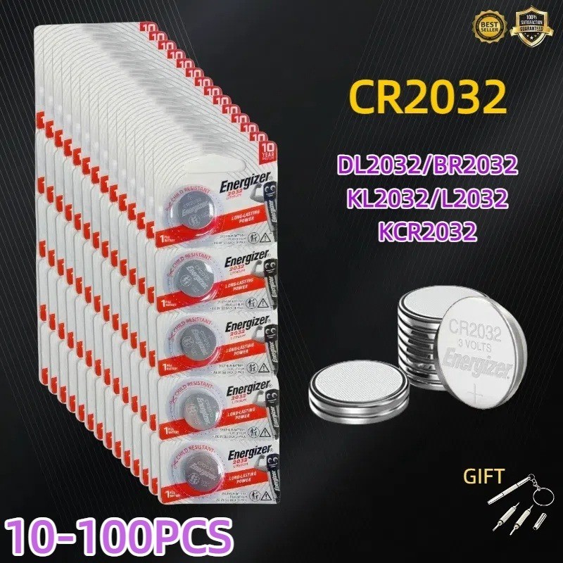 CR2032, POWEROWL CR2032, batterie al litio da 3 V, 48 pezzi, DL2032/KCR2032/ BR2032/ECR2032
