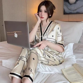 IS Baju Tidur Piyama Baju Tidur Satin Premium Baju Piyama Wanita Dewasa Import Full Kancing