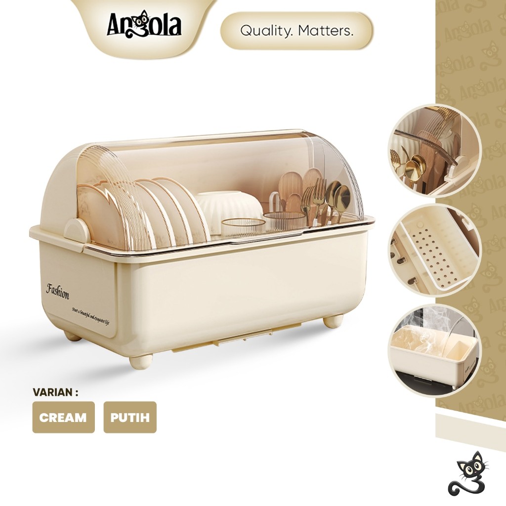 Jual Promo ANGOLA Rak Piring Full Tertutup Anti Debu C30 Tempat ...