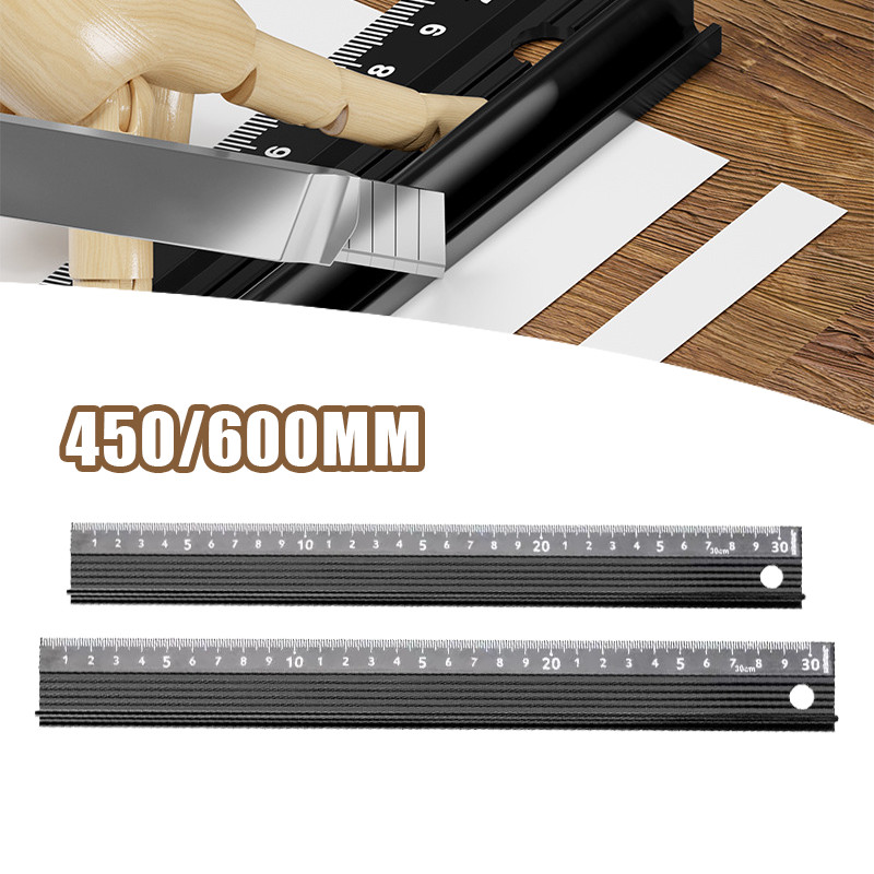 Jual 【SIAP】Penggaris Lurus Aluminum Penggaris Safety Protective Ruler ...