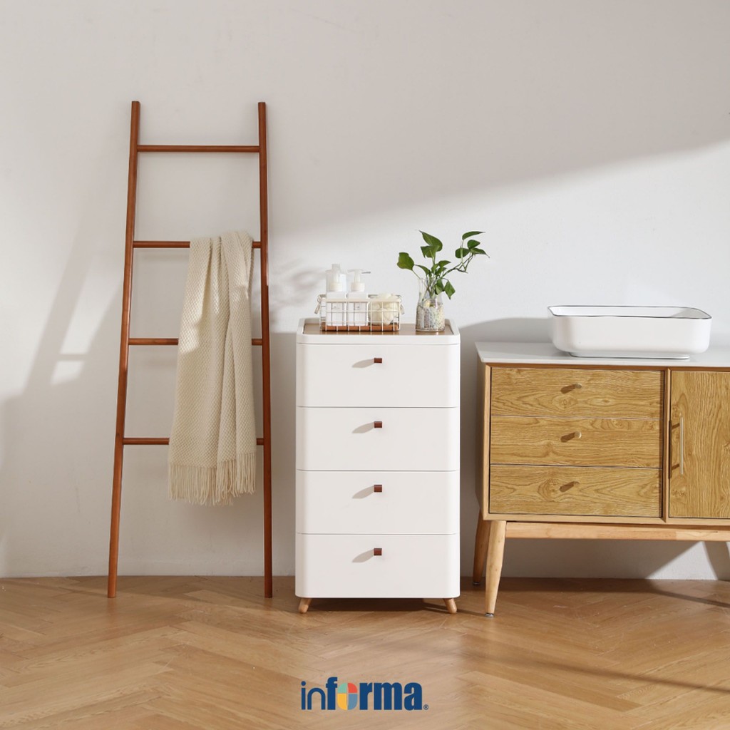 Jual Informa Mizuki Laci Penyimpanan 4 Tingkat - Putih Laci Kabinet ...