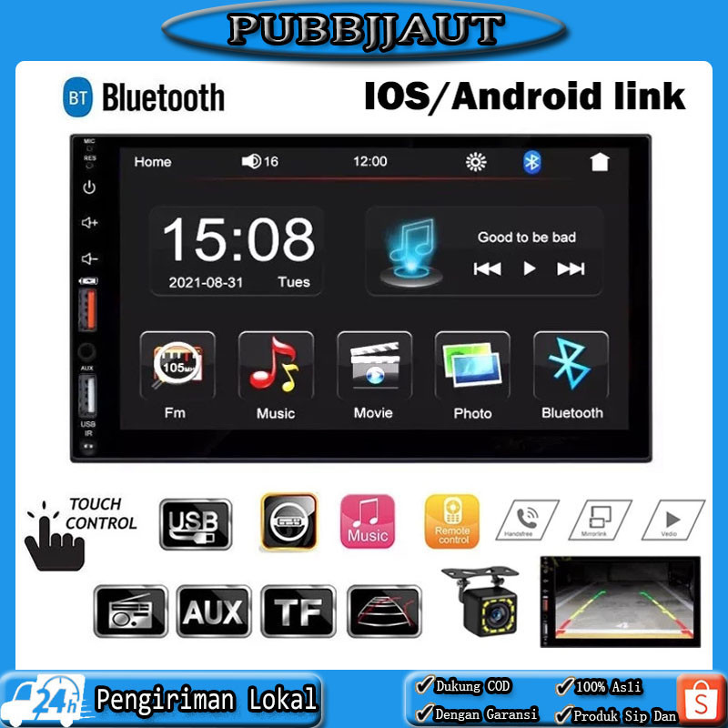 Jual 7021/7101/7018b Head Unit Double DIN Android 7 INCI Audio Car MP5 ...
