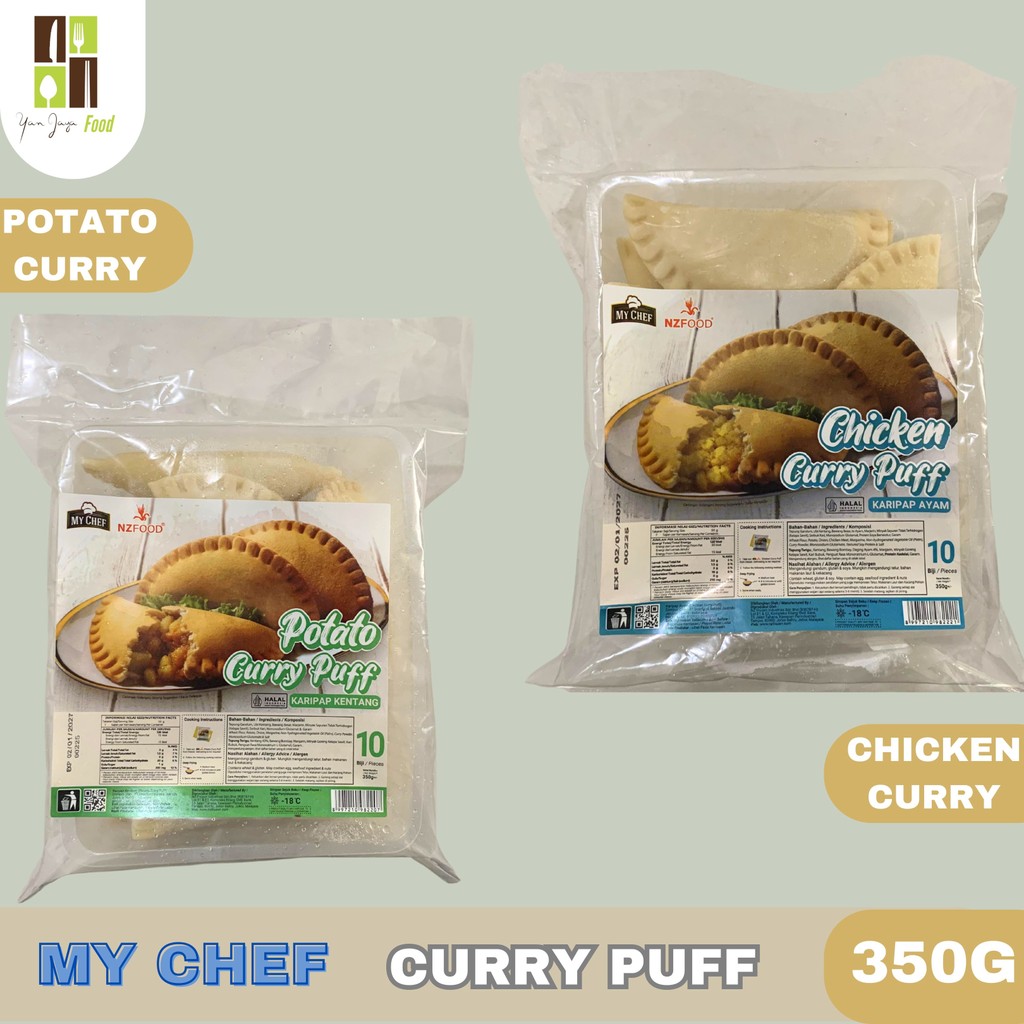 Jual My Chef Chicken Curry Puff 350g / My Chef Potato Curry Puff 350g ...