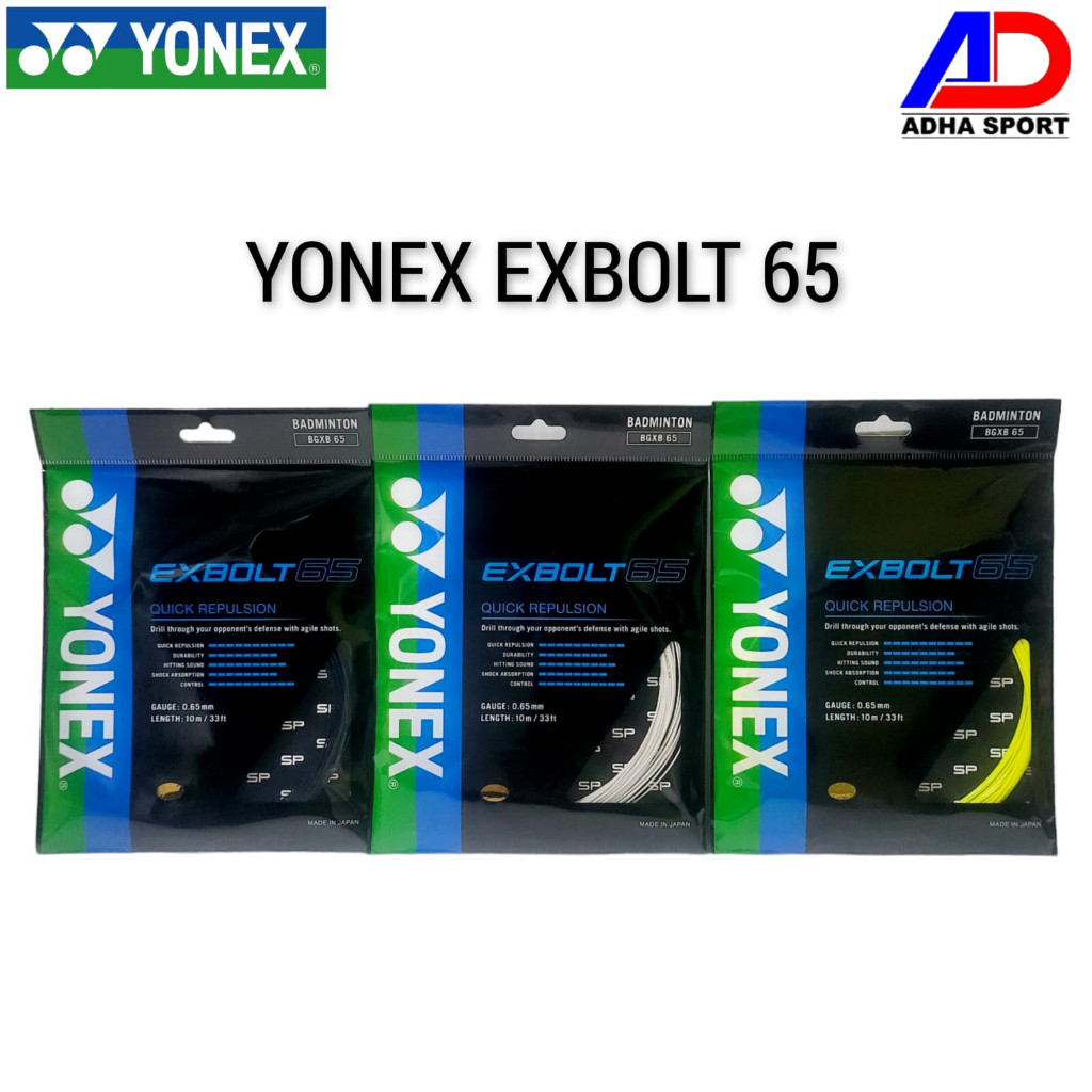 Jual Senar Raket Badminton Yonex Exbolt 65 Senar Bulutangkis Original ...