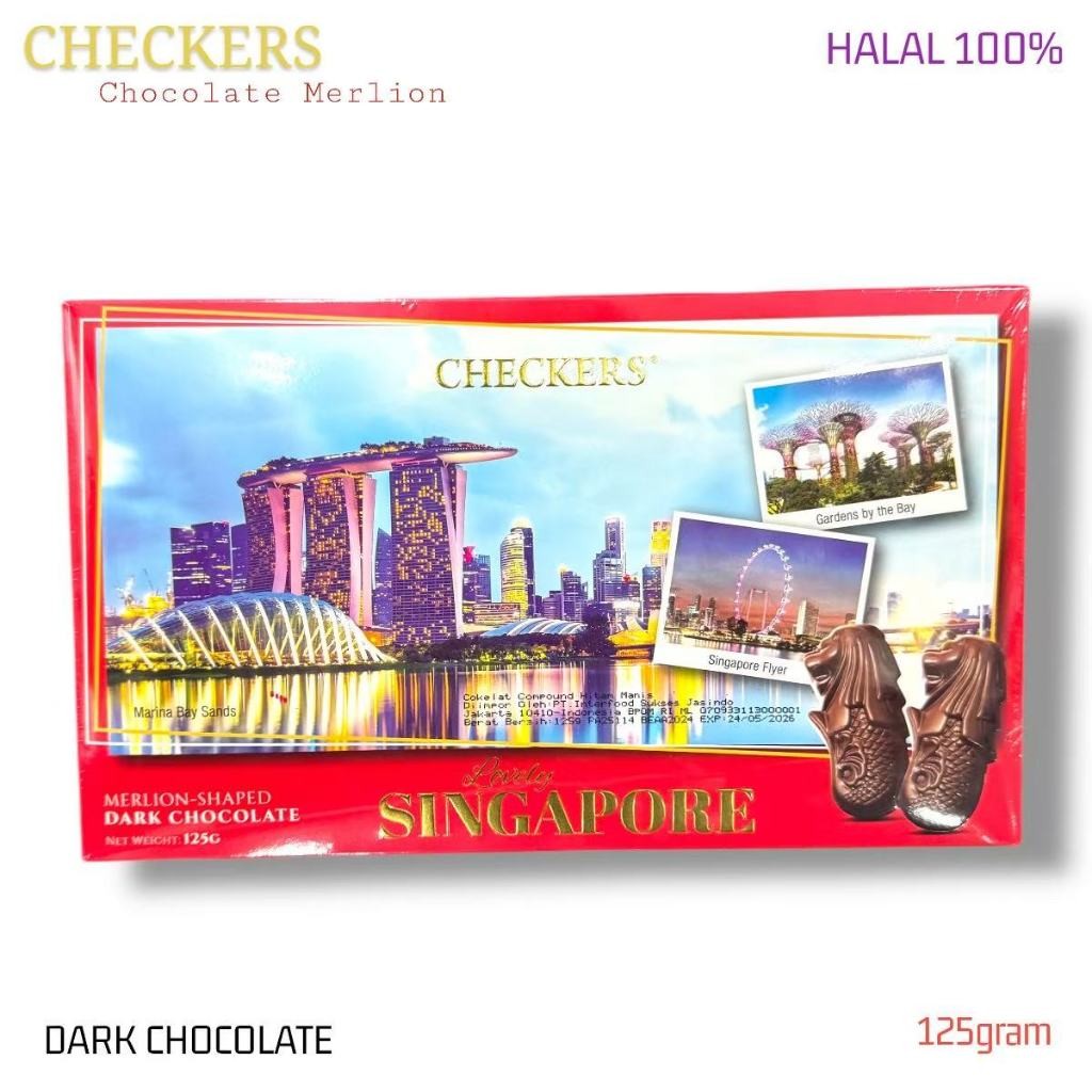 Jual Coklat CHECKERS Box Merlion Singapore Original 100% HALAL 125g isi ...