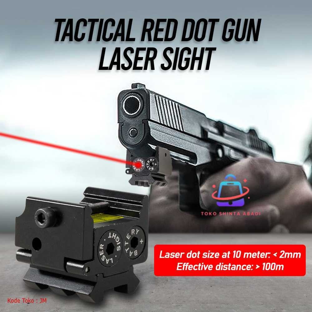 Jual Tactical Red Dot Gun Laser Sight 650nm Picatinny Mount - L2030 ...
