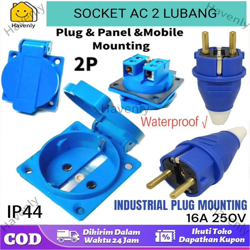 Jual Plug/Panel/ Mobile Mounting Industrial Plug/Soket Industri/Coupler ...