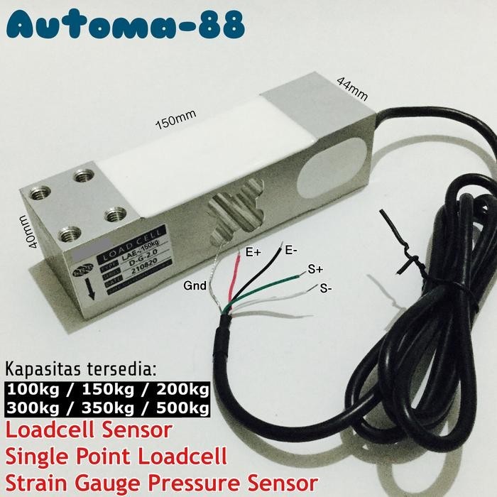 Jual LT68 - Loadcell sensor LAE-D Pengganti ZEMIC L6E3 Load Cell 150 x ...